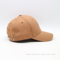 Brown 6 panel solid color baseball cap